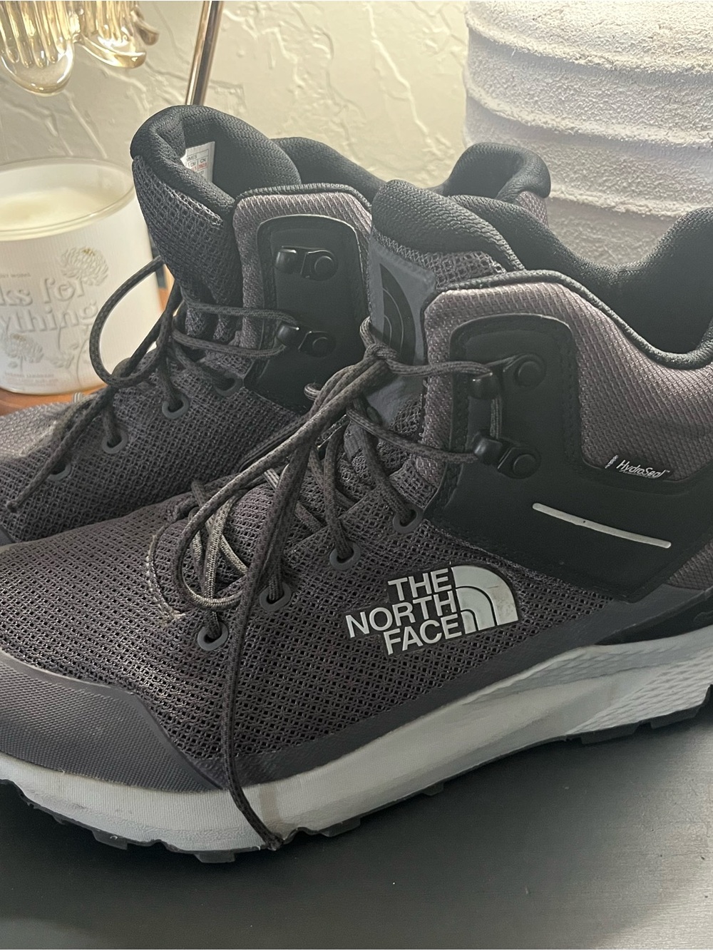 The North Face Men's Gray/Black Mid-Top Hiking Boots